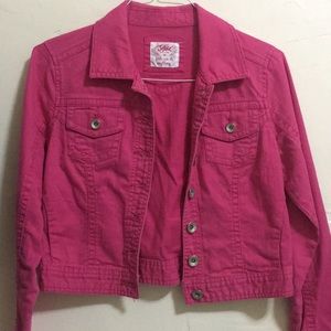 Justice pink jean jacket
